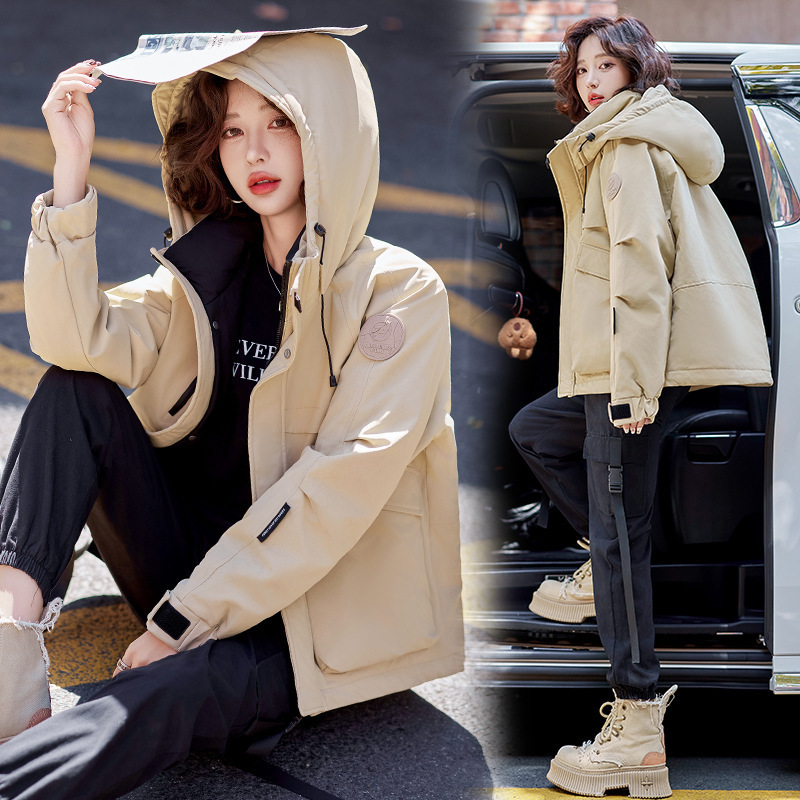 Genuine Brand White Duck down Jacket, Hooded, Comfortable, Warm, Short, Outdoor, Thickened Couple Parka Jacket Genuine Brand White Duck down Jacket, Hooded, Comfortable, Warm, Short, Outdoor, Thickened Couple Parka Jacket