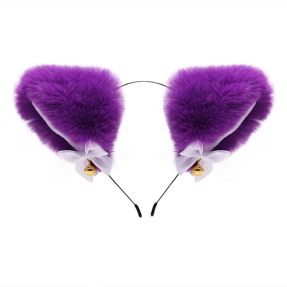 Diadema de orejas de gato con campana, cosplay y accesorios festivos