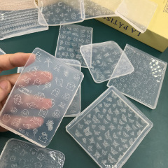美甲硅胶模具3D立体浮雕万圣节克罗心蝴蝶食品级硅胶diy指甲装饰