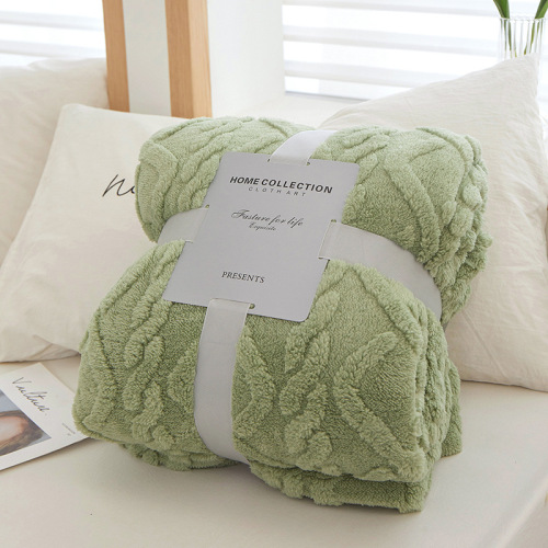 Tafetta Diamond Patterned Crochet Throw Blanket Single-Sided Double-Faced Milky Tafetta Crochet Throw Blanket Air Conditioner Sofa Blanket