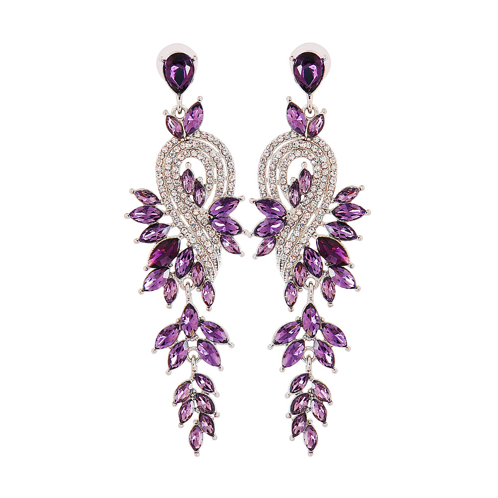 Fashion Geometric Arylic Rhinestones Women's Earrings 1 Pair display picture 4