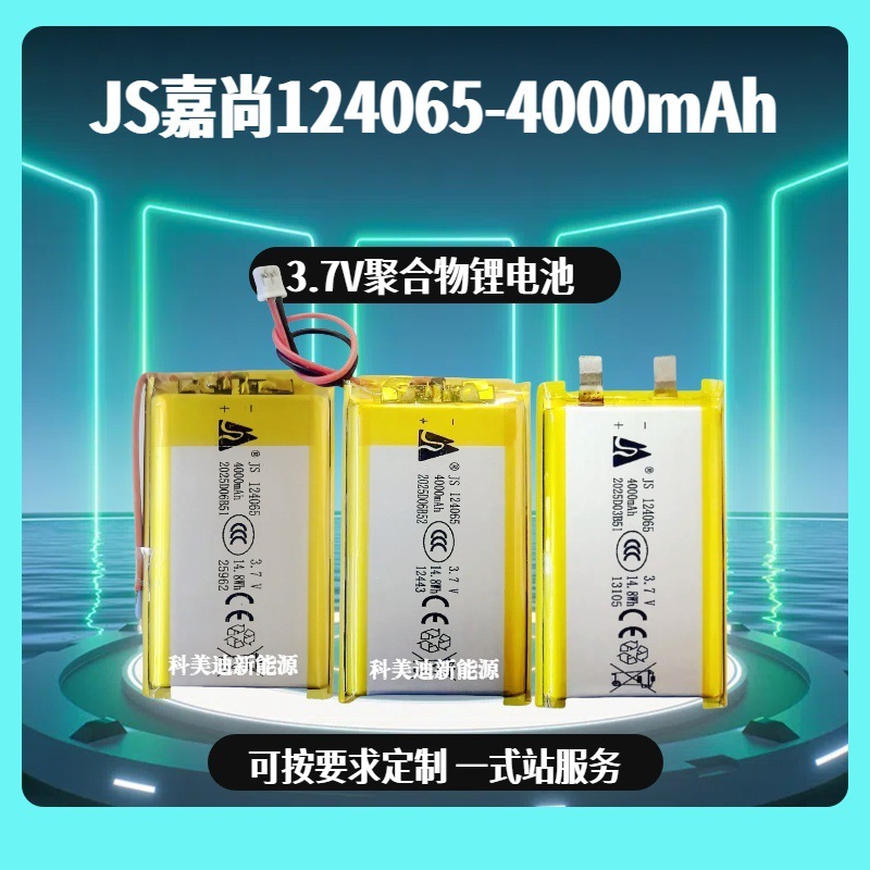 Jiashang JS124065 リチウム電池 4000 mAh 124065 ポリマーリチウム電池 124065 セル 3.7V|undefined