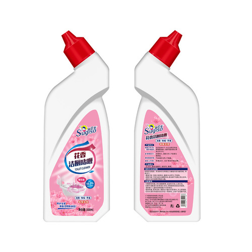 New flower-scented toilet gel to remove yellowing and urine scale. Floral-scented toilet cleaner removes odors and leaves a long-lasting fragrance.
