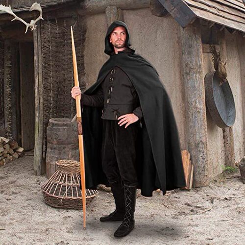 European and American new style medieval stage cape, short-sleeved cape, wizard god's death costume, open placket