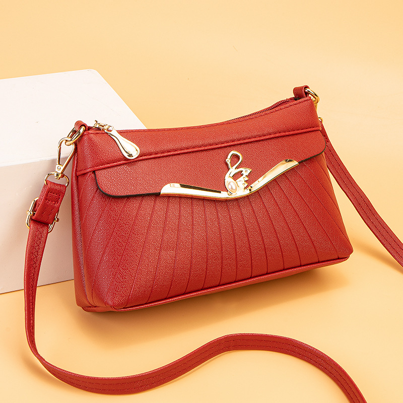 Bolsa de Madre de mediana edad bolsa de mensajero 2022 nueva bolsa de teléfono móvil versátil anciano compras hombro de cuero suave bolsa pequeña