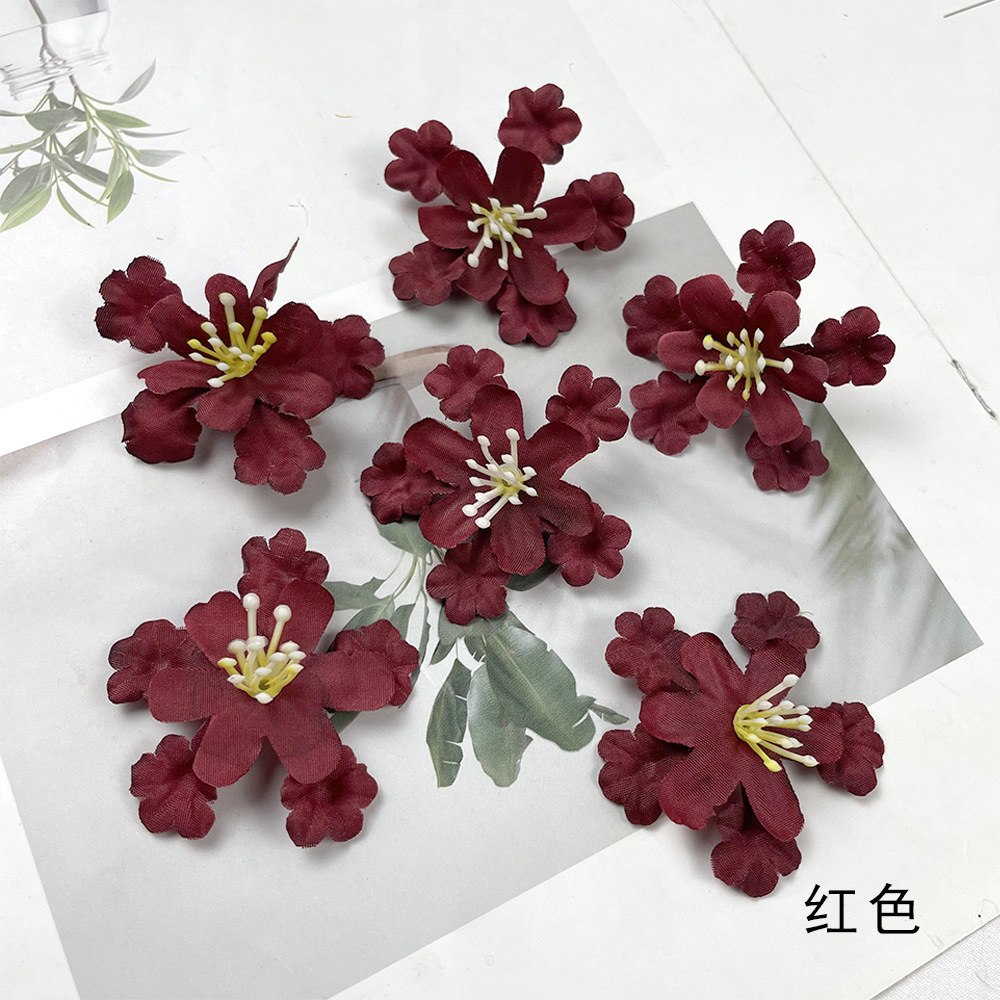 Paño de seda copo de nieve diy flor falsa sombrero de soltero ropa material bolsa accesorios Xunpu horquilla accesorios sala de bodas esparcir flores