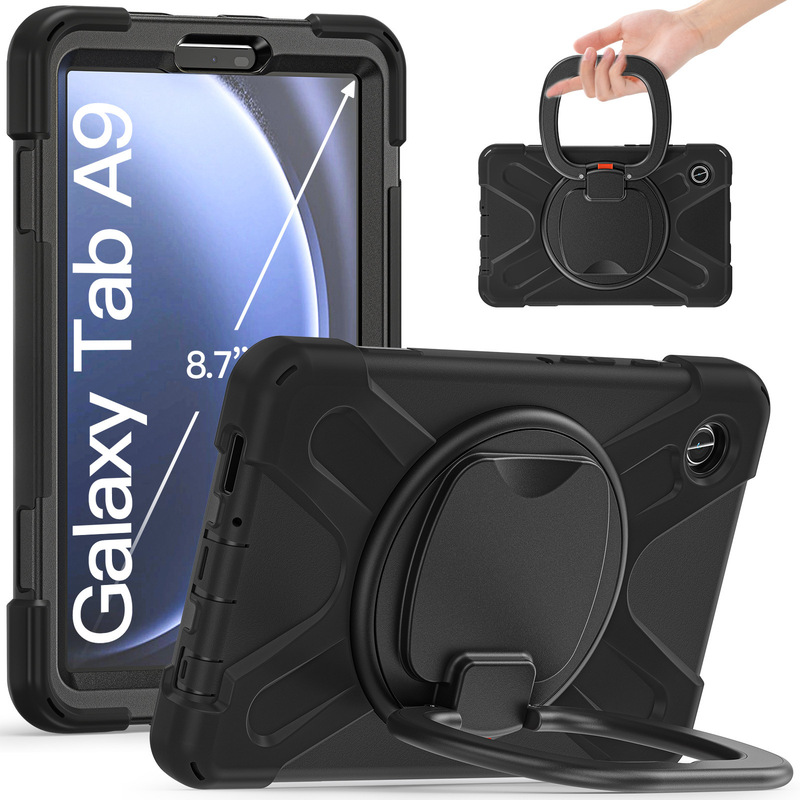 Pirate King for Samsung Tab A9 Tablet PC Portable Protective Case SM-X115 Silicone Drop-resistant Three-layer Shell