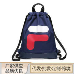 乾湿分離巾着バックパックスポーツフィットネスメンズキャンバス巾着ポケット軽量バックパック女性の家庭教師学生スクールバッグ