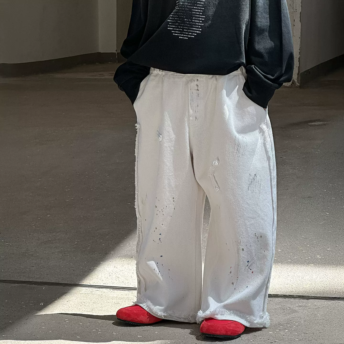 棉小铺牛仔裤儿童秋季韩版2025新款童装毛边潮酷宽松长裤休闲裤