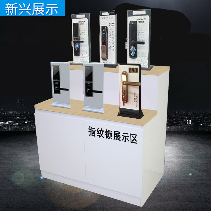 锁架展示架锁关门指纹锁示意旋转室内门分体锁架子门店面板