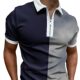 European and American ins cross-border 2022 summer quick sale Amazon POLO shirt zipper color matching men's sports polo shirt