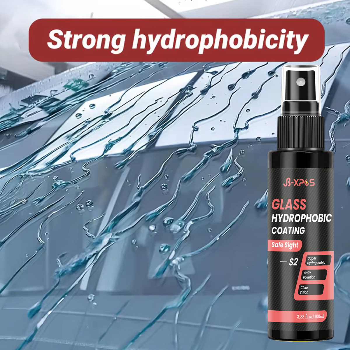 YT203 Car Glass Anti-Fog Agent is exclusively for cross-border supply, designed for rearview mirrors and car windows to prevent fogging and rain, and features a hydrophobic coating