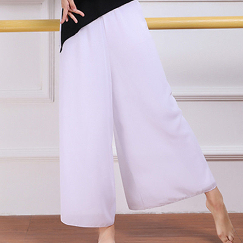 Primavera y verano ropa de danza de entrenamiento de mujeres camisas de mangas cortas forma de danza clásica pantalones de piernas largas fábrica de comercio al por mayor