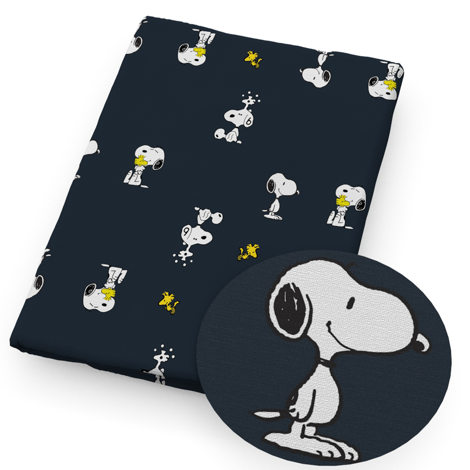 Perro Snoopy impresión de dibujos animados 100% tela de algodón DIY ropa hecha a mano bolsa, 1Yc55667