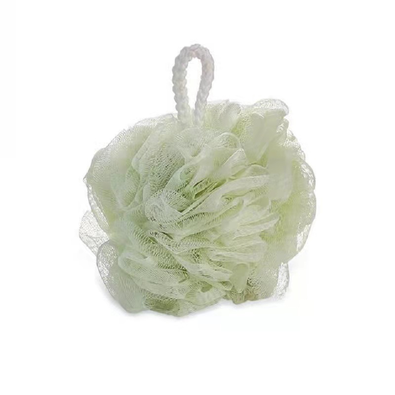 Bola de baño grande de malla fina 50 g, suave y espumosa, venta al por mayor directamente de fábrica.