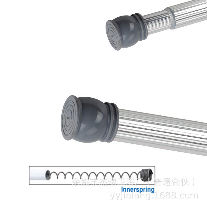 免打孔伸缩杆免钉晾衣杆衣架条纹铝窗帘挂杆浴帘杆子门帘衣柜撑杆