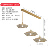 Copper modern and minimalistic creative bar ceiling lamp for living room, glossy lights for gazebo for corridor