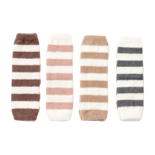 Baby leg warmer with extra thick padding, warm for autumn and winter, children's knee and arm protector, mink wool long socks for newborns