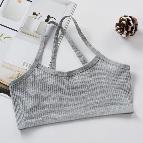 Ladys Underwear, Female Student, Junior High and High School, Girl Strap, Thin European Style Beautiful Backless Bra, Developmental Period Sports Wrap Bra, Manufacturer