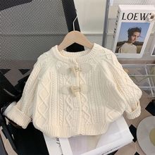 女童针织开衫秋装2025新款洋气儿童毛衣外套小童装宝宝上衣春秋季
