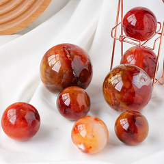 Factory Wholesale Red Agate Ball Fitness Ball Hand Ball Office Home Decor Red-Red-Red Fire Water Crystal Ball Wholesale