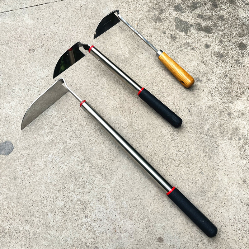 锄头除草神器农具弯月锄空心锄铬钢锄开荒翻地松土种菜花园艺野菜