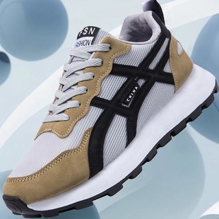 [Product real shot] Summer men's casual mesh comfortable breathable thick-soled versatile Forrest Gump shoes