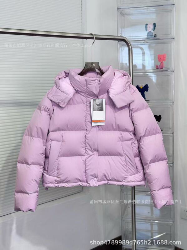 莆田高版本lulu同款puff五格羽绒服女保暖连帽加厚外套露露家泡芙|undefined