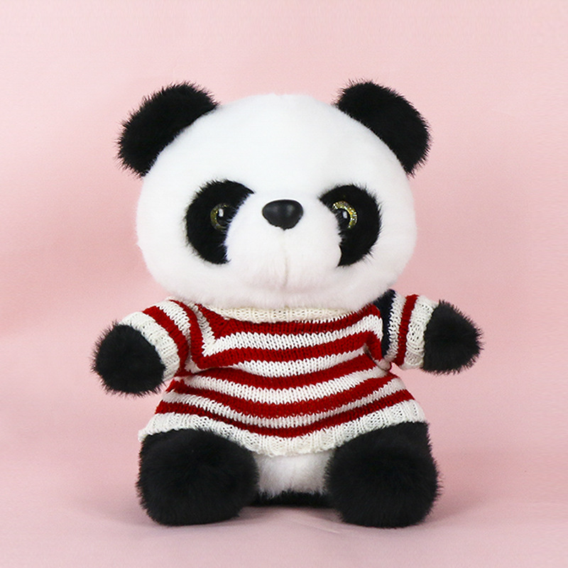 25cm Huanhuan wearing national flag sweater