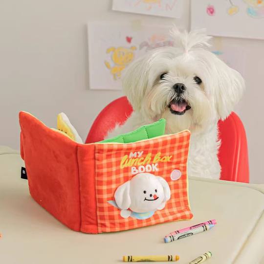 Ins South Korea Dog Toy Book Pet Toy Leak Food Smell Sound Cloth Book Dog Hidden Food Book