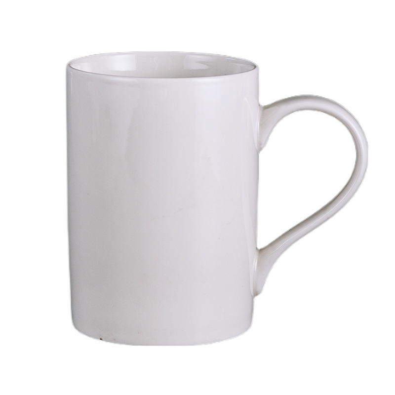 Transfronterizo de Amazon taza blanca taza de alto aspecto creativo Oficina taza de café pareja taza de agua Taza de cerámica