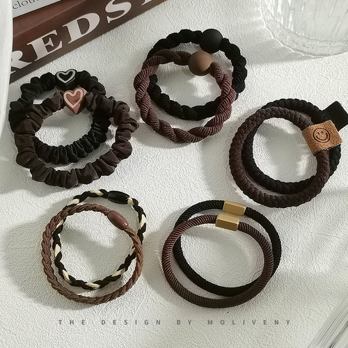 Headband simple and durable rubber band women's hair tie high elasticity does not hurt the hair rubber band hair accessories ponytail hair tie headband