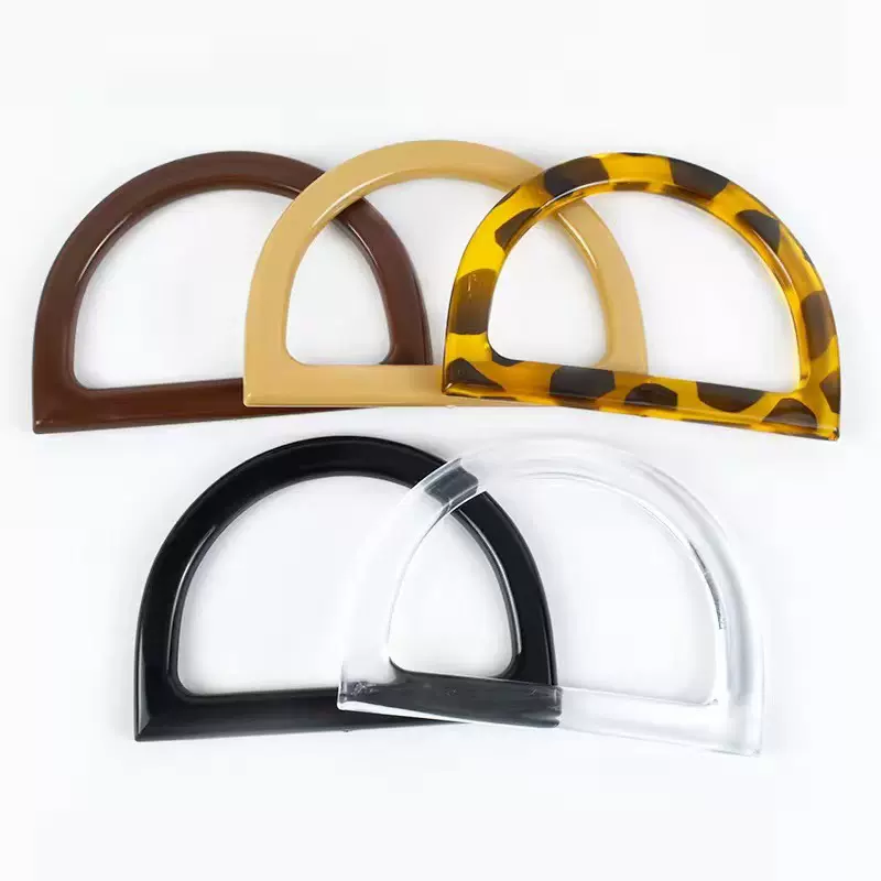 树脂扣环手挽手作DIY配件塑料提手仿木拎环毛毡包袋形把手