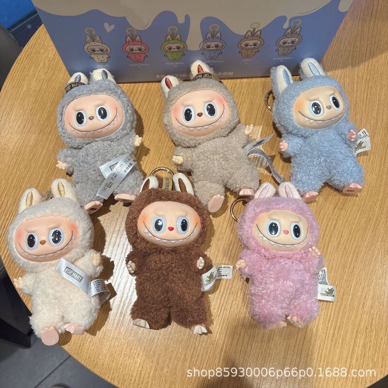 泡泡玛特labubu一代拉布布马卡龙系列潮流潮玩盲盒礼物背包挂件|undefined