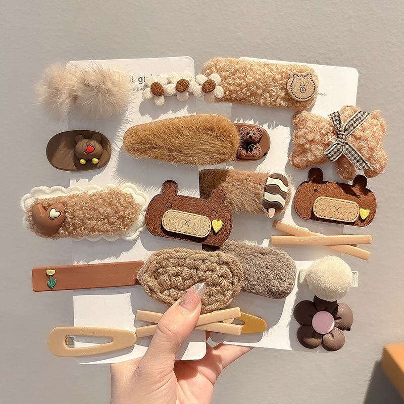 Peel de peluche para niños BB clip clip de peluche clip lateral para niñas lindas niñas toque de pelo para bebés