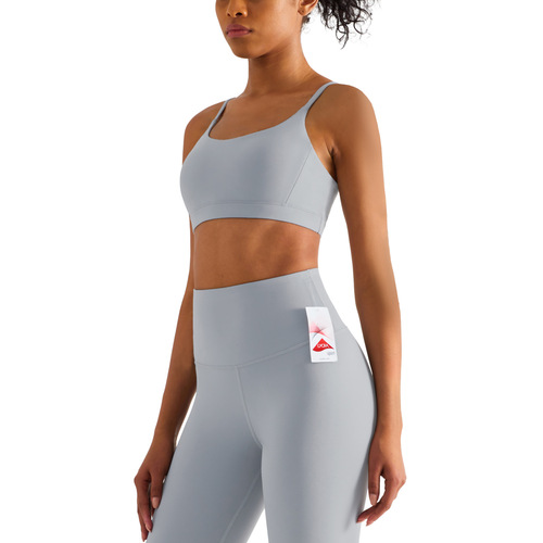 Lulu's same style brushed outdoor sports bra nude shock-absorbing yoga top outdoor suspenders beautiful back fitness underwear