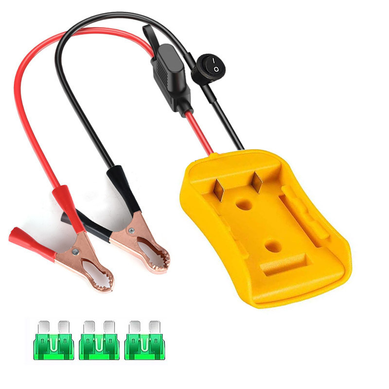 Compatible with Makita, Dewalt, Milwaukee, Ryobi Power Tools Lithium Battery Converter Battery Clip Alligator Clip Cross-Border Compatible with Makita, Dewalt, Milwaukee, Ryobi Power Tools Lithium Battery Converter Battery Clip Alligator Clip Cross-Border