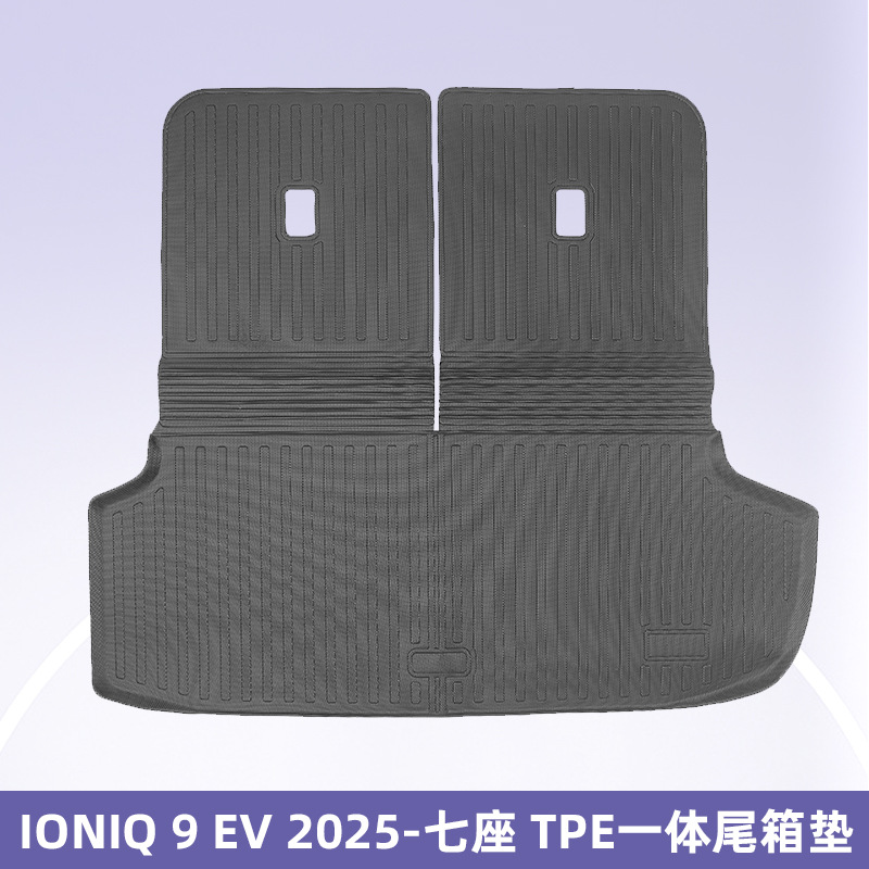 Aplicable a IONIQ 9 EV 2025 - 7 asientos 3D todo el tiempo TPE almohadilla de pie almohadilla de respaldo