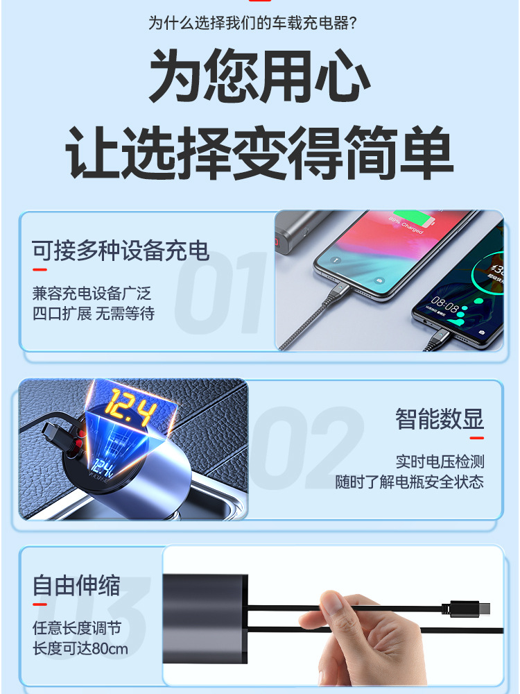 2026 New Model Car Charger, Universal Fast Charging Multi-Port USB Smart Car Charger, Manufacturer Approved