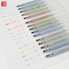 KACO National Museum Co-branded Dual-Head Fluorescent Pens 5-Pack Pastel Color Student Drawing Markers