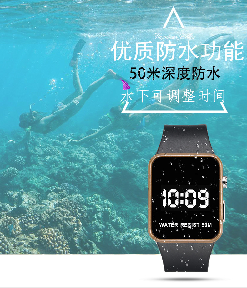 Apple, waterproof watch battery, fashionable digital watch, 2018 years, upgraded version 4