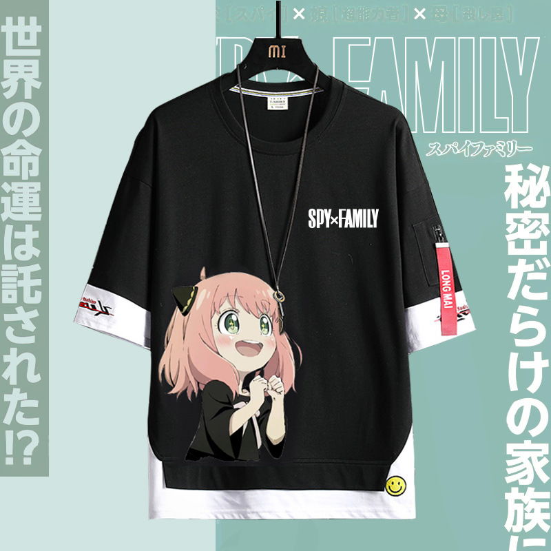 间谍过家家周边衣服SPY×FAMILY漫画阿尼亚动漫潮牌套装短袖T恤