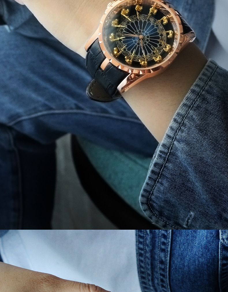  Chevaliers mode tendance grand cadran étanche hommes étudiant montre rétro montre loisirs Style chaud Douyin_voghion.com