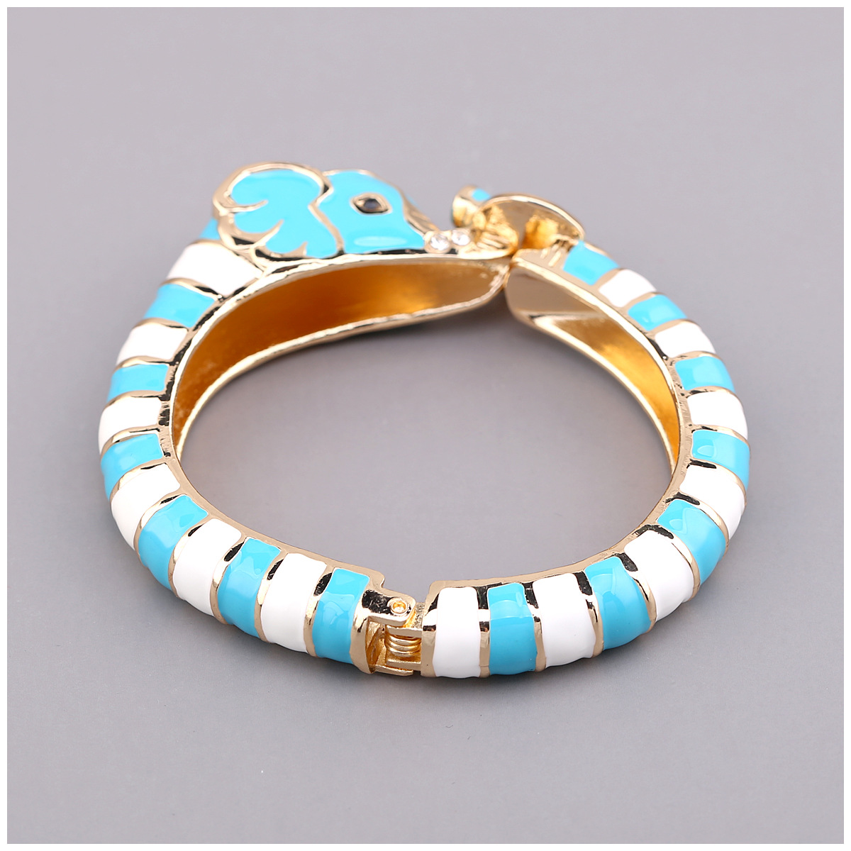 Elegant Streetwear Animal Alloy Enamel Inlay Artificial Diamond Women's Bangle display picture 21