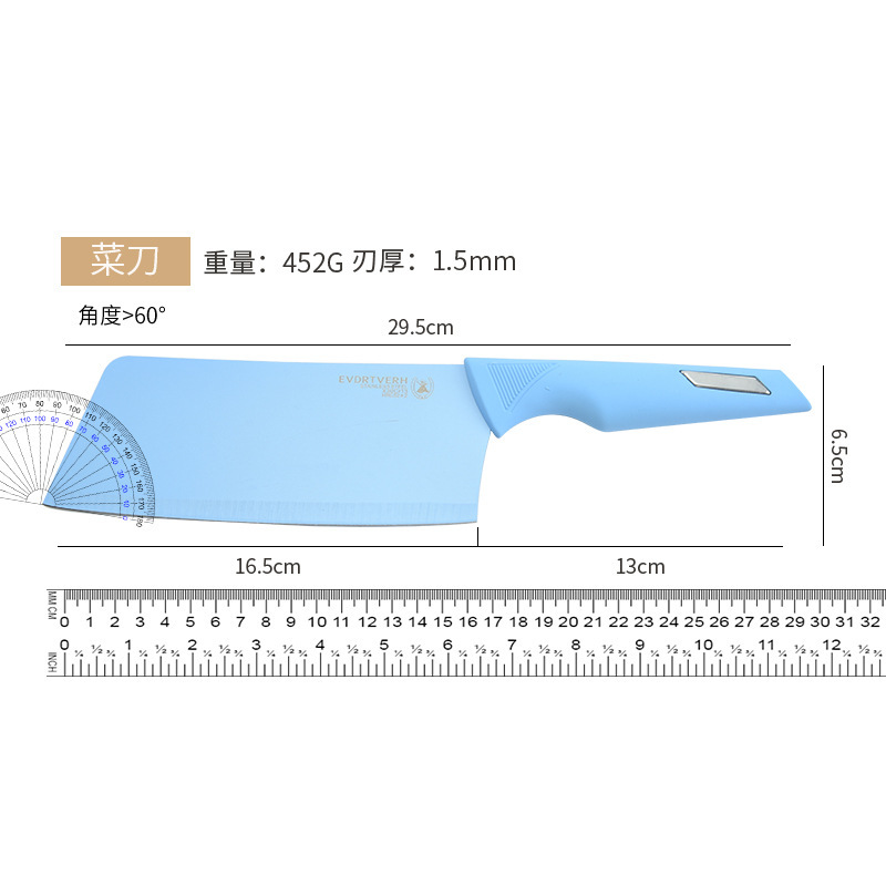 Comercio exterior al por mayor Acero inoxidable cuchillo de cocina cinco piezas conjunto cuchillo traje cocina cuchillo rebanador cuchillo fruta cuchillo combinación conjunto