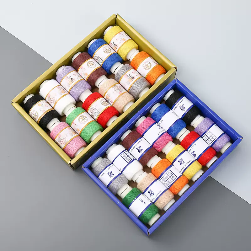 彩色高质量402缝纫线 家用缝补衣物12个套装线手工缝纫工具手缝线