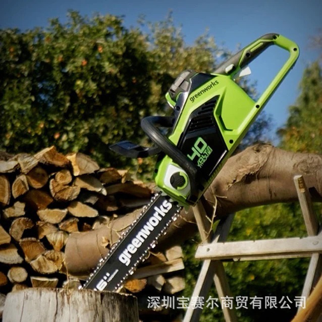greenworks格力博16寸 40V二代锂电链锯CSF404充电式手持式锂电锯