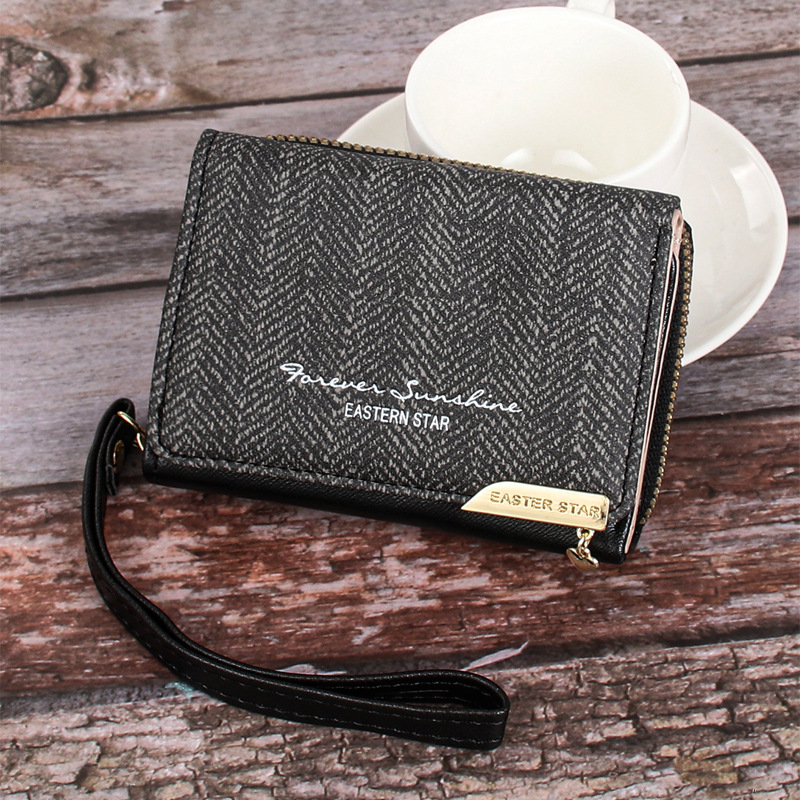 1 Piece Quantity Women's Solid Color Pu Leather Zipper Wallets