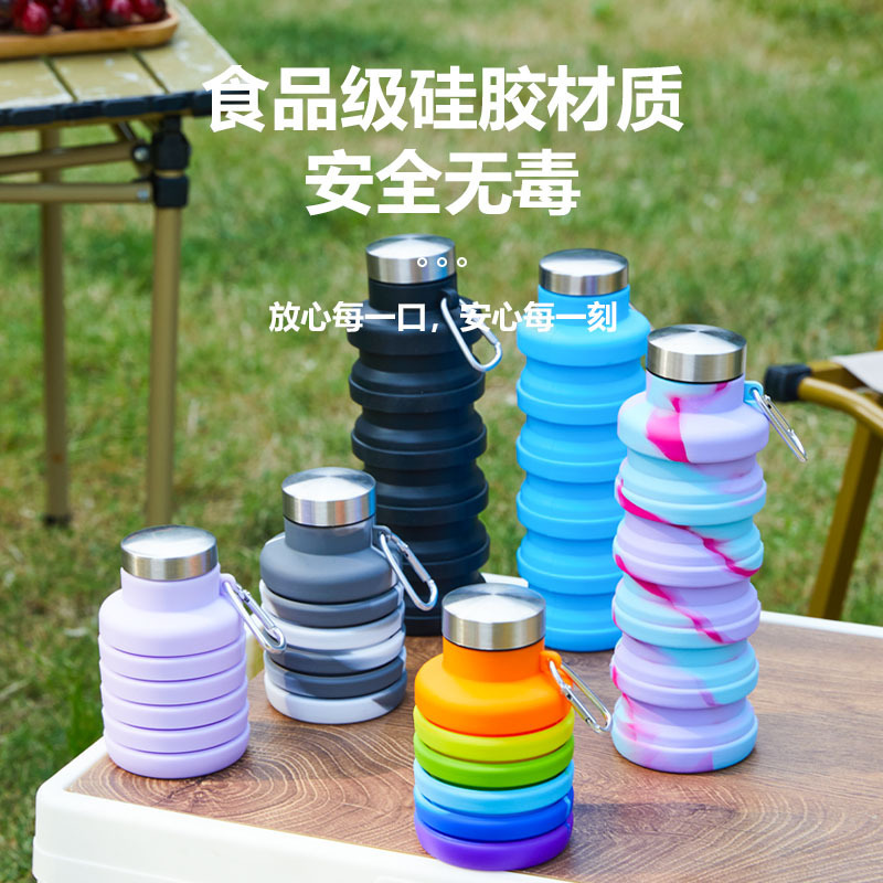 新商品、売れ筋折りたたみ式ウォーターカップ、アウトドアスポーツ、サイクリング用伸縮式ウォーターボトル、耐熱シリコン折りたたみ式ウォーターカップ、在庫あり|undefined