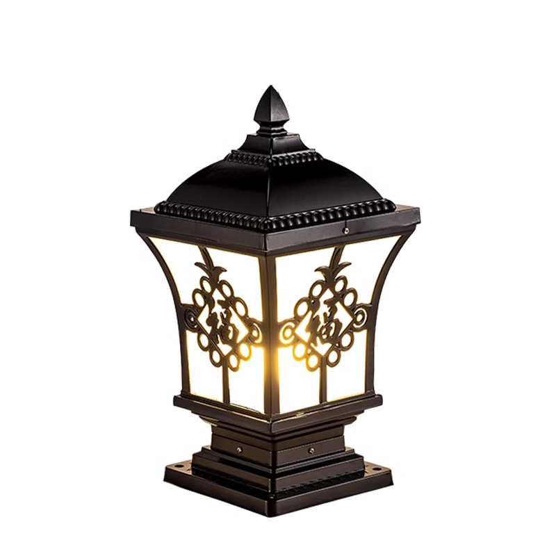 Espada caliente flor solar Pilar lámpara casa Villa impermeable puerta Pilar lámpara patio lámpara de pared LED fábrica